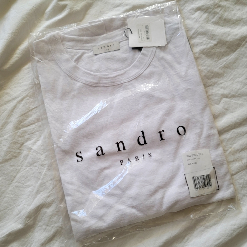 Sandro White Tee Shirt